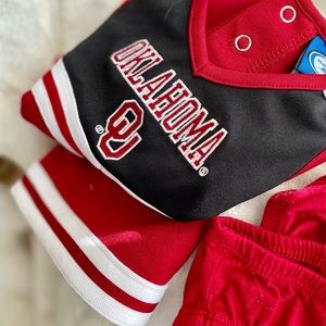 Baby Girl OU Oklahoma Sooners Cheerleader 3-Piece 6/9M